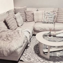 Cream Sectional Couch 
