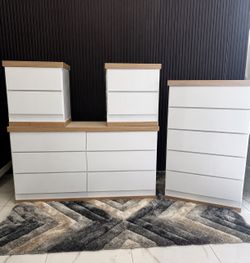 Dresser, chest and 2 nightstands - Cómoda, Gavetero y 2 mesitas de noche