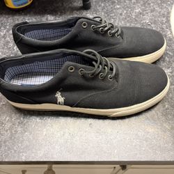 Men’s Polo Ralph Lauren Black Faxon X Canvas Sneakers | Size 12 | Everyday Shoes