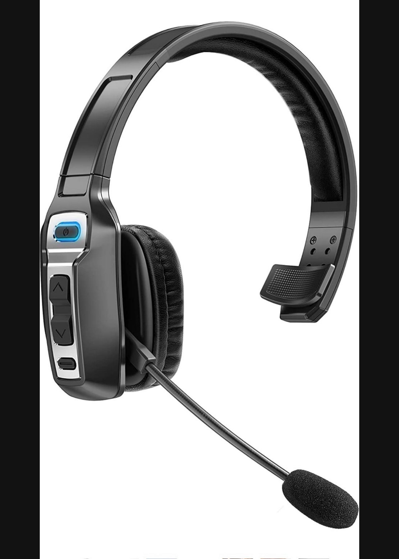 Trucker Bluetooth Headset, Sarevile V5.2 Wireless Headset with Microphone, Wireless Headset with Mute for Driver Office Call Center, On Ear Bluetooth