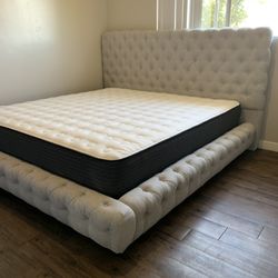 New In Box King Bed Frame +Mattress (Read Description Below)