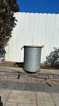 Galvanized tin barrel