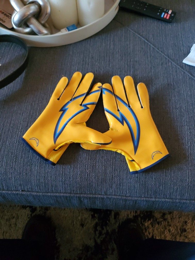 L.A. Chargers Team Issued Receivers Gloves 2xl Fan shop