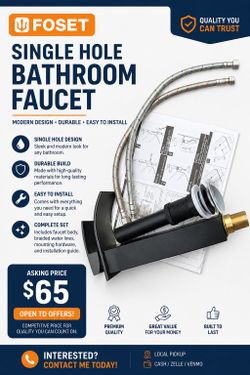 Matte Black Bathroom Faucet Set – $65 OBO