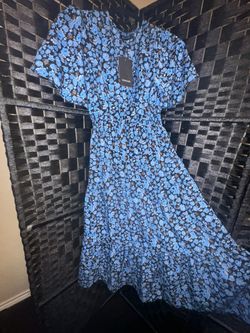 Brand New Size (Small) Blue Floral Dress 