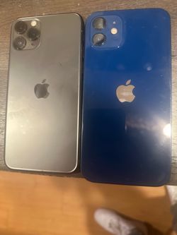 Lot of 2 IPhone 11’s. They’re ICloud Locked.  Grey one is a Pro