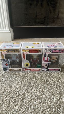 Funko Pop Lot of 3 – Sylvanas, Ultraman, Frank Zappa