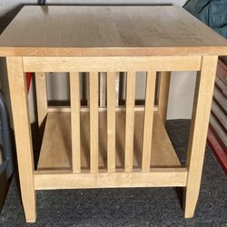 Solid Wood Mission End / Side Table Nightstand