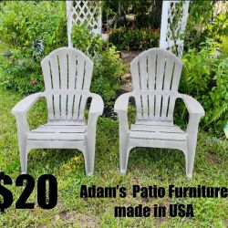 $20 Adam’s USA Patio Chairs set of 2 can hold 250 pounds