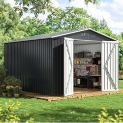 🔥🔥 Brand New 10×10 Metal Shed – Large Capacity & Lockable Doors