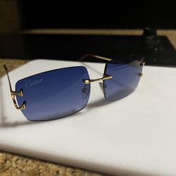 Deep Blue Cartier Sunglasses