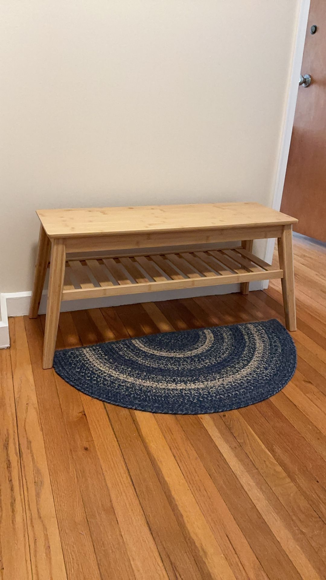 Small Wooden Shoe Bench