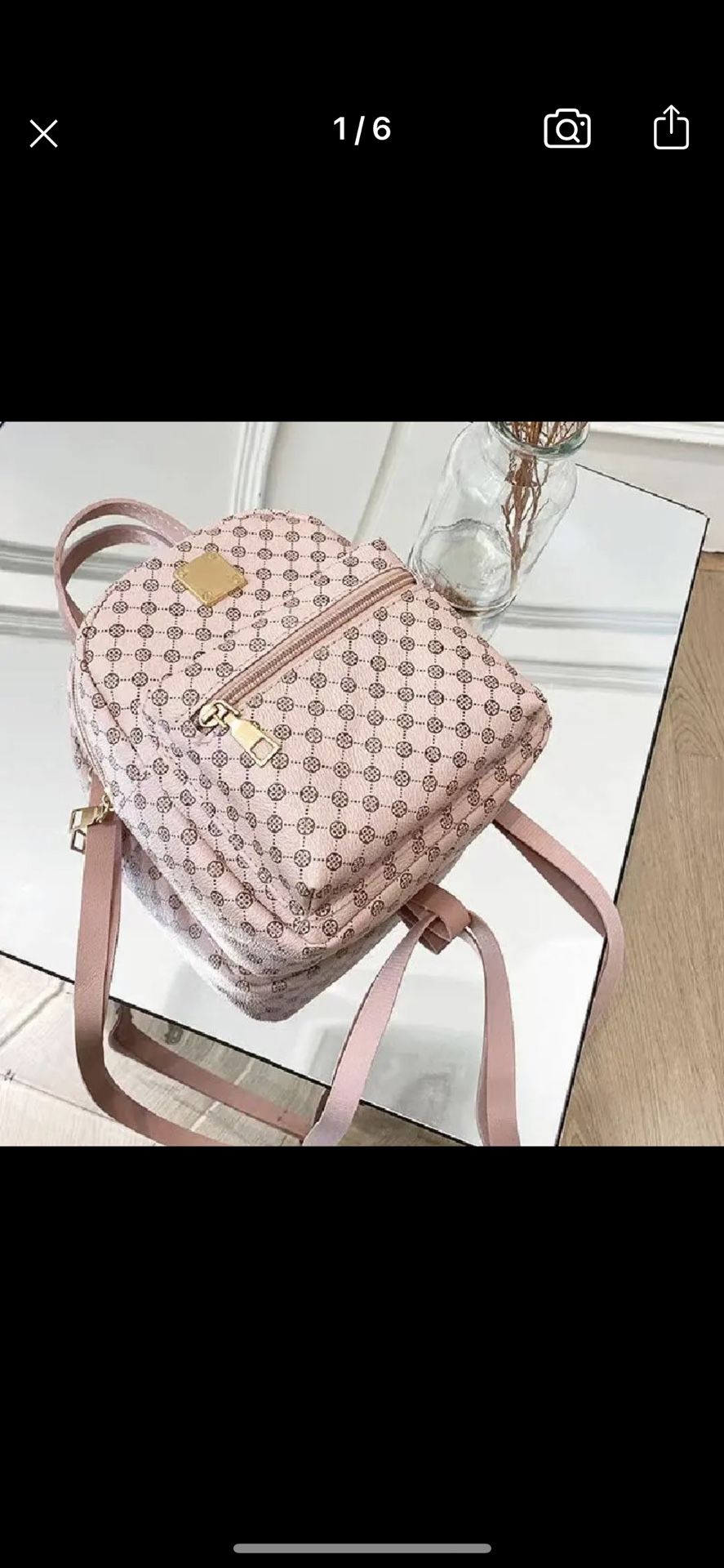 Ladies Pink Small Back Bag