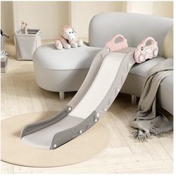 Indoor Kids Baby Couch Slide for Toddler 1-3, Sofa Slide Add-on Attachment for Bed Nugget Playgrounds, with Secure Base Guardrail, Gentle Slope Extend