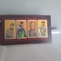 Vintage Baseball Players Cards 1(contact info removed) On Woodframe.