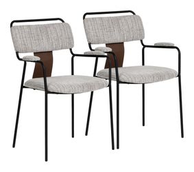 Couva Gray Tweed Dining Chair (Set of 2)