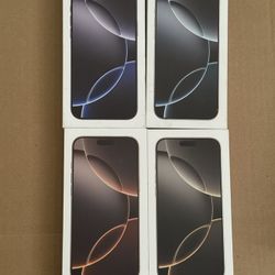 Apple iPhone 16 Pro Max 256 GB Black Blue Natural Desert Titanium Unlocked SEALED 1 Year Warranty
