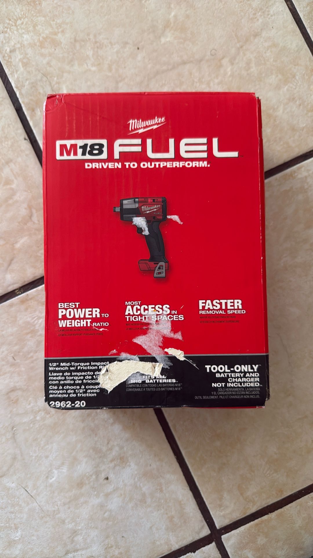 New Milwaukee M18 FUEL Gen-2 18V Lithium-Ion Brushless Cordless Mid Torque 1/2 in. Impact Wrench w/Friction Ring (Tool-Only)