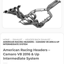 CAMARO LT1 LONG TUBE HEADERS 1 7/8