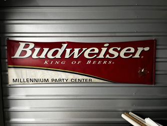 BUDWEISER MILLENIUM Y2K 1999 PARTY CENTER BANNER 2 Sided