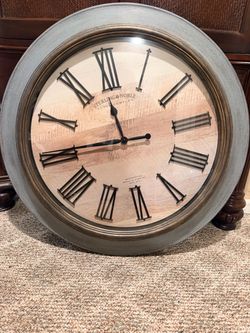 Large Sterling & Noble Wall Clock – Rustic Farmhouse Style