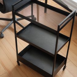 Black 3 Tier utility Bar Cart 