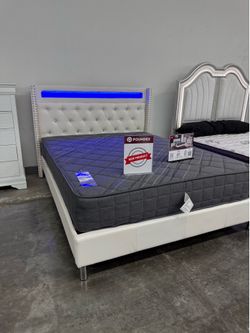 New queen bed frame with Matress
