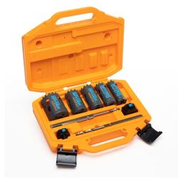 Spyder Tarantula Carbide-tipped Arbored Adjustable Hole saw kit Set 9 -Piece with Hard Case