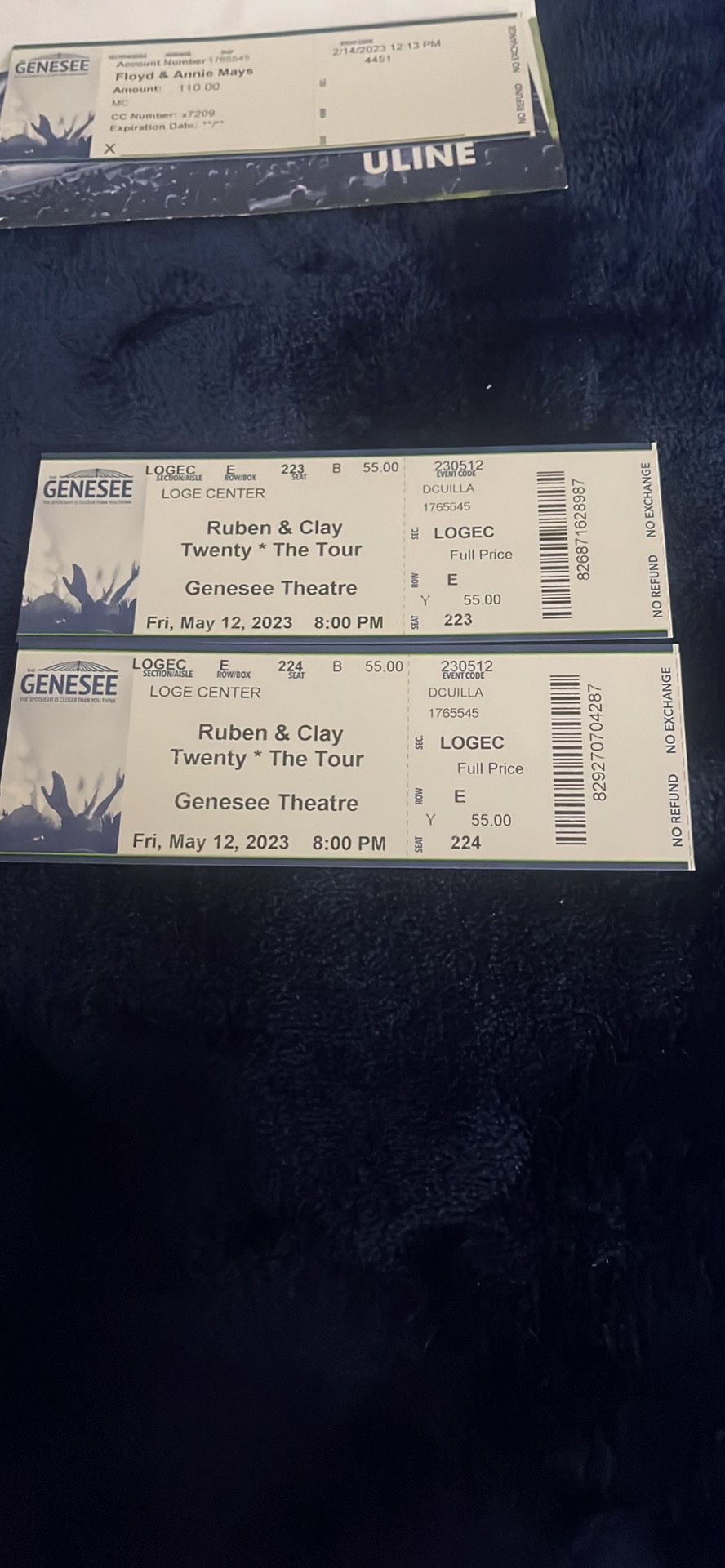 Tickets for Ruben