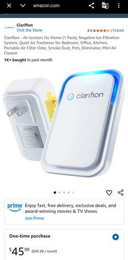 Air purifier (air lonizer filter less plug-in)