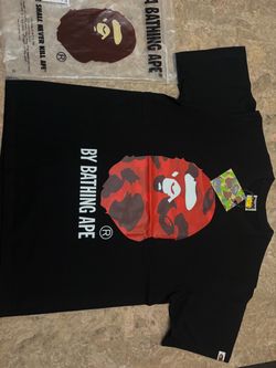 BAPE A Bathing Ape Red Camo Ape Head T-Shirt