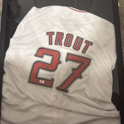 signed mike trout jersey