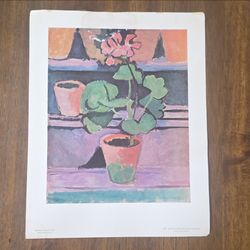 Henri Matisse Pot of Geraniums Floral Still Life Paper Print, Unframed
