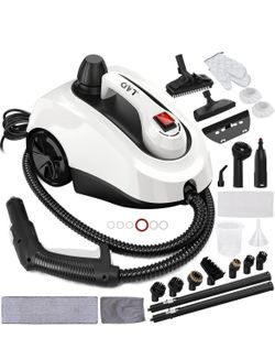 Heavy Duty Canister Steamer with 28 Accessories, Steam Mop with 5M Extra-Long Power Cord for Home Floor Cleaning, Grout, Wallpaper Removal, Upholstery