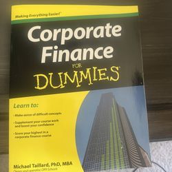 Corporate Finance For Dummies Book