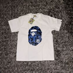 Blue and white Bape shirt