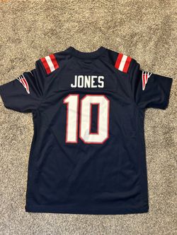 Men’s large Mac Jones navy blue Patriots Jersey