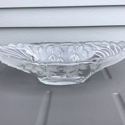 Elegant Cut Etched Glass Bowl