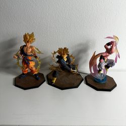 Dragon Ball Z Statues For Sale - Goku Trunks And Majin Bu