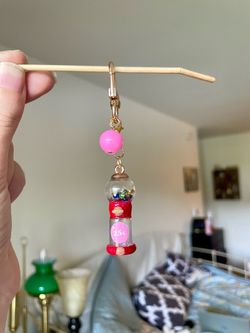 Miniature Gumball Machine Shaker Keychain