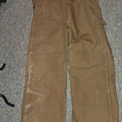 carhartt coversll bibs sz 34x32 like new