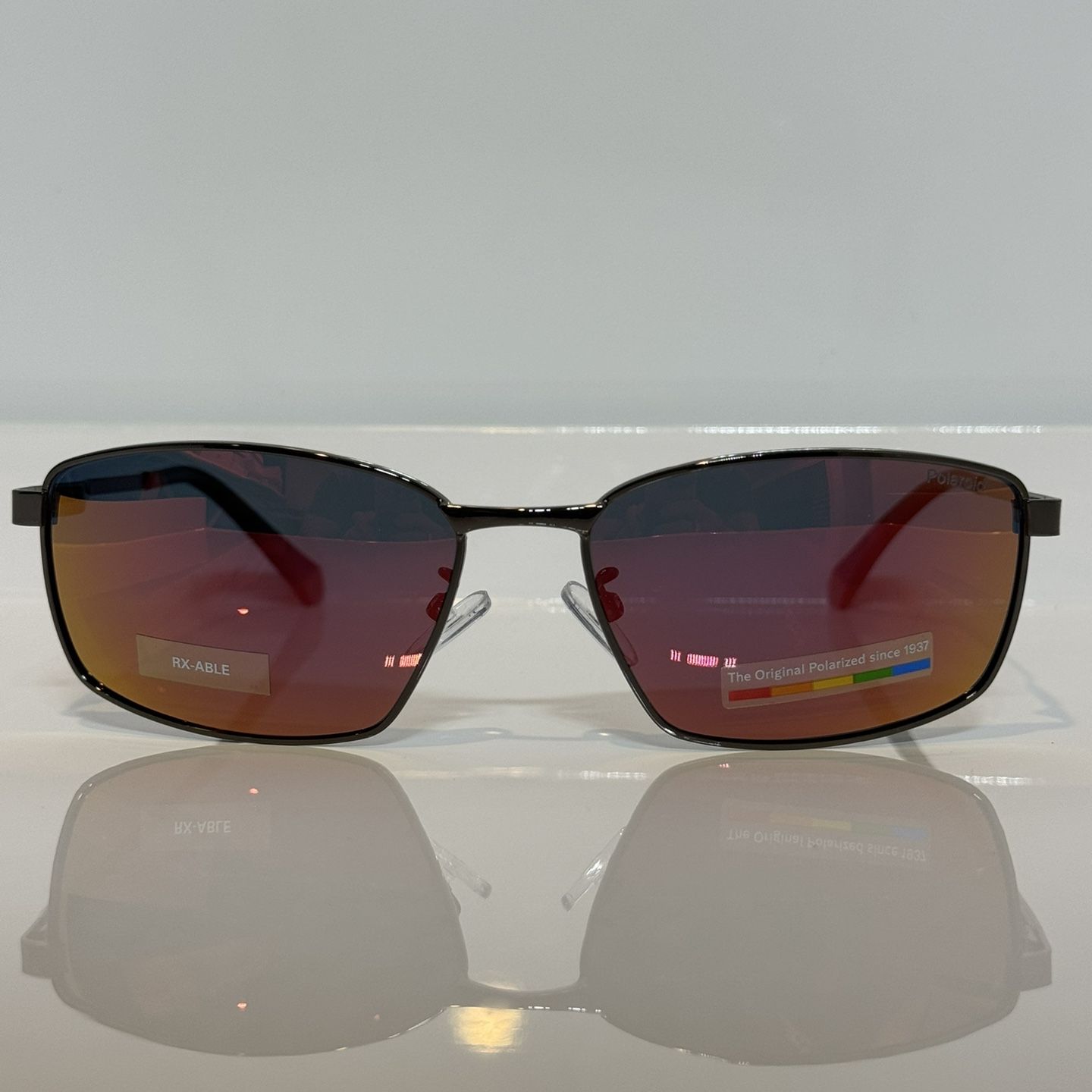 New Polaroid 2137 Gunmetal Sporty Fire Mirror Polarized Sunglasses 