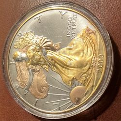Gold plate silver eagle