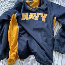 Navy Oversized Windbreaker 