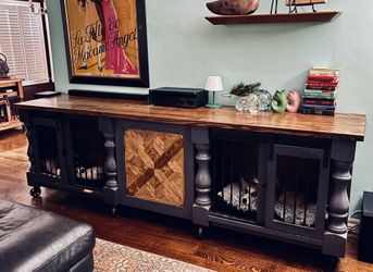 🐶 Dog Crate Furniture/Sideboard - Large Breed Double-Sided