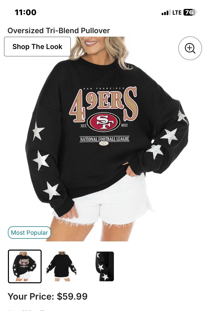 Large 49er Women’s NFL Sweatshirt