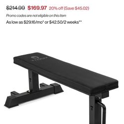 Used Titan Fitness Elite Series Single Post Flat Bench
