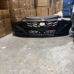 For 2021 2022 2023 Hyundai Sonata Sport Front Bumper Complete Assembly Set Grille Side Lamp 