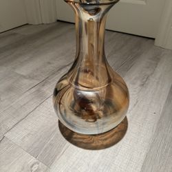 Vintage Iridescent Amber Brown Glass Base