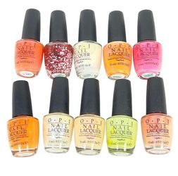 OPI Nail Lacquer Lot 11pc Bulk Set Orange Pink White Green Cream Polish 0.5oz